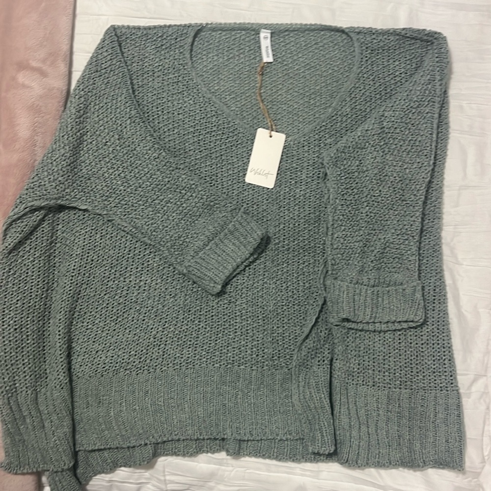 Wishlist mint green sweater NWT